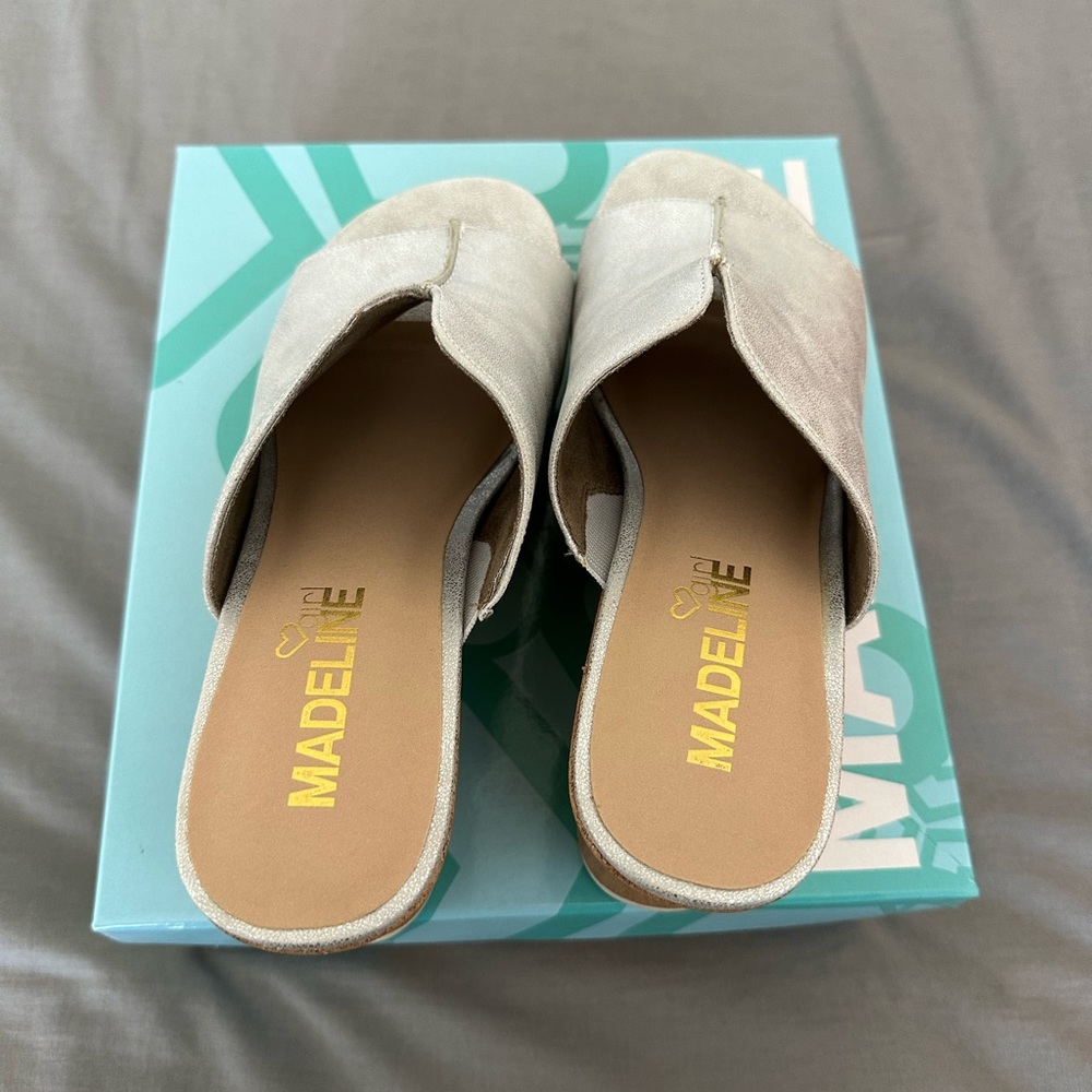 Madeline Girl Silver Wedge Platform Heels - Picture 3 of 6